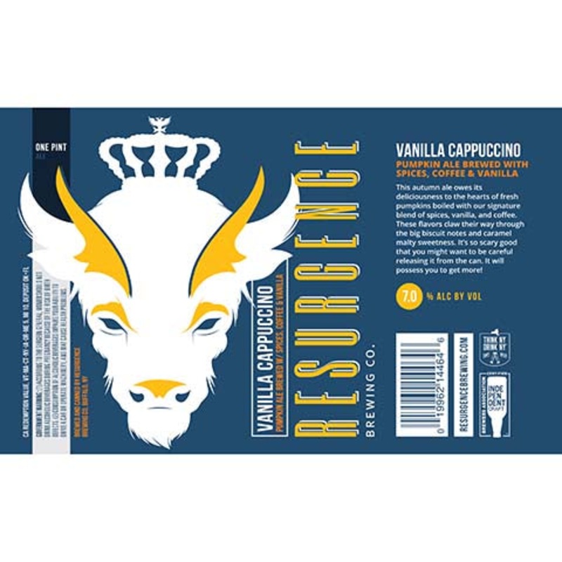 Resurgence Vanilla Cappuccino Pumpkin Ale 12OZ SINGLE CAN
