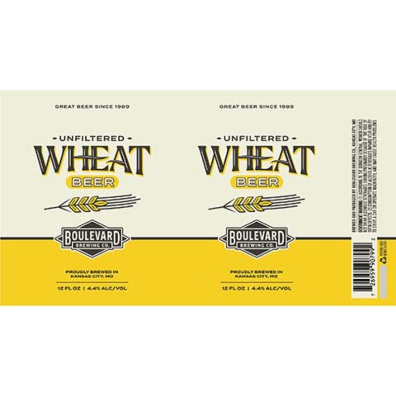 Boulevard Unfiltered Wheat Beer 12OZ BTL
