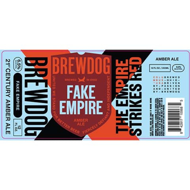 BrewDog Fake Empire Amber Ale 12OZ SINGLE CAN