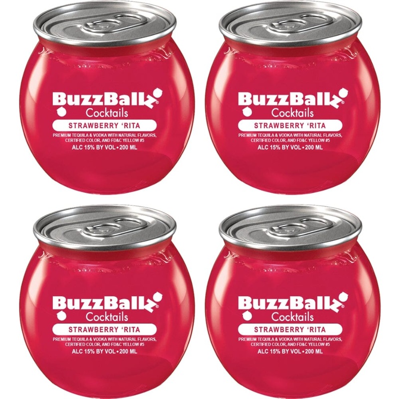 Buzzballz Strawberry ‘Rita Pre-Mixed Cocktails 4-Pack