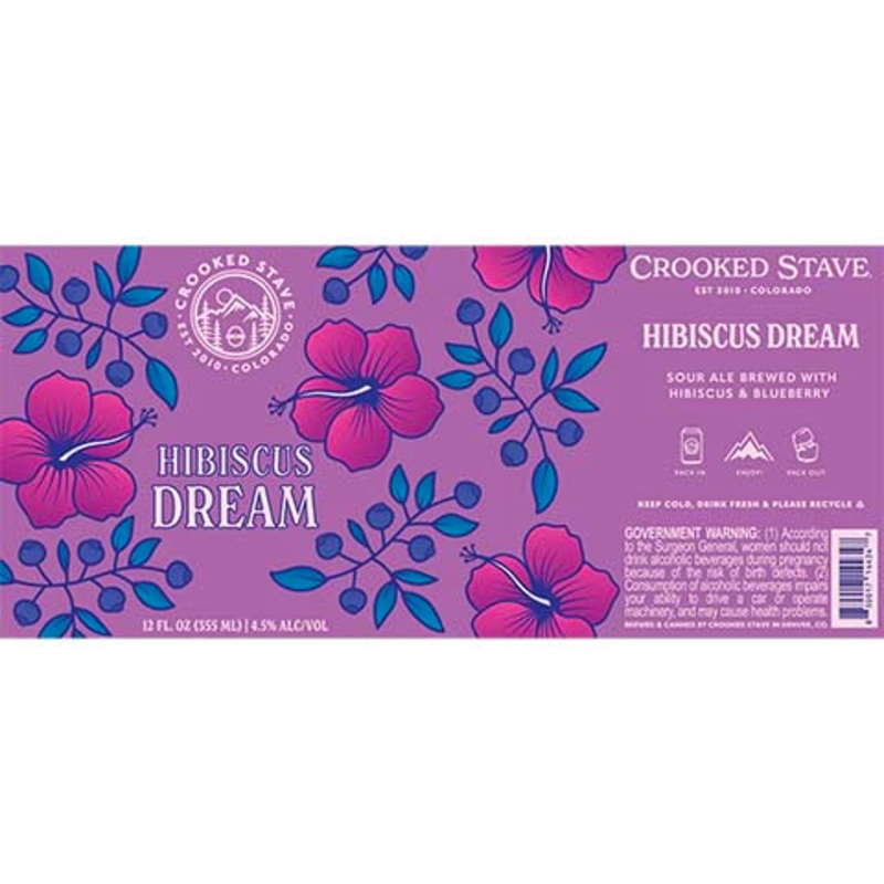 Crooked Stave Hibiscus Dream Sour 12OZ SINGLE CAN