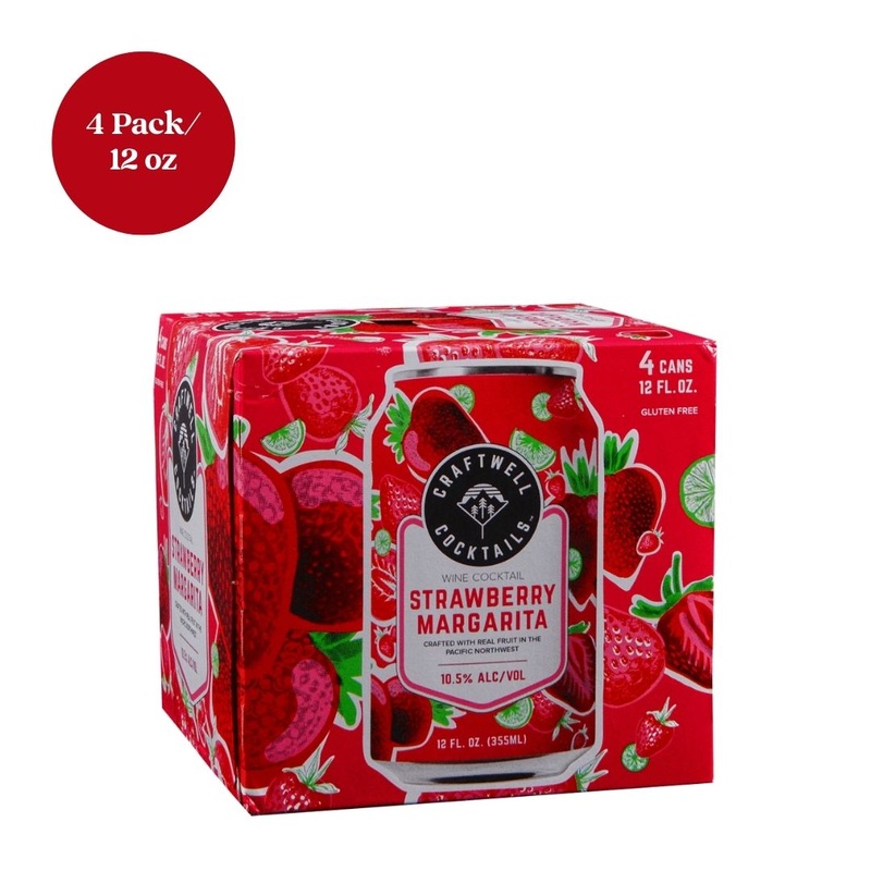 Craftwell Strawberry Margarita RTD Cocktail 4pk 12 fl oz Cans