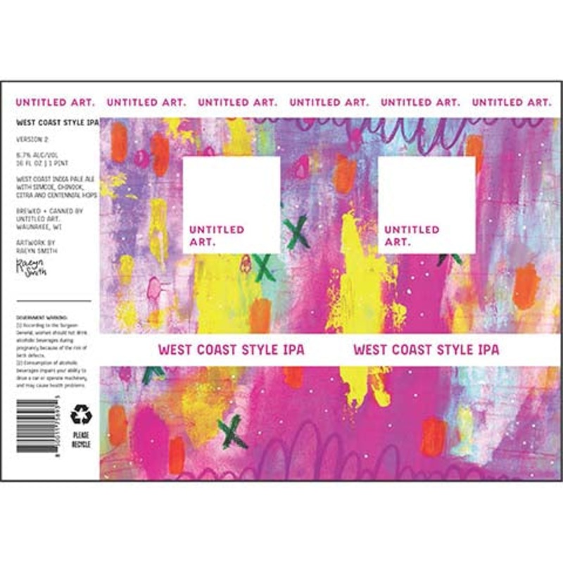 Untitled Art West Coast Style IPA Version 2 16OZ SINGLE CAN