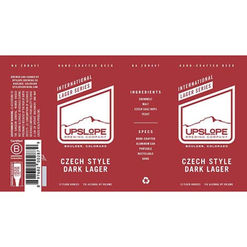 Upslope Czech Style Dark Lager 12OZ SINGLE CAN