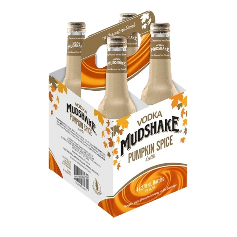 VODKA MUDSHAKE PUMPKIN SPICE 270ML 4PK BT @ Windermere [1027870] 1080 ml