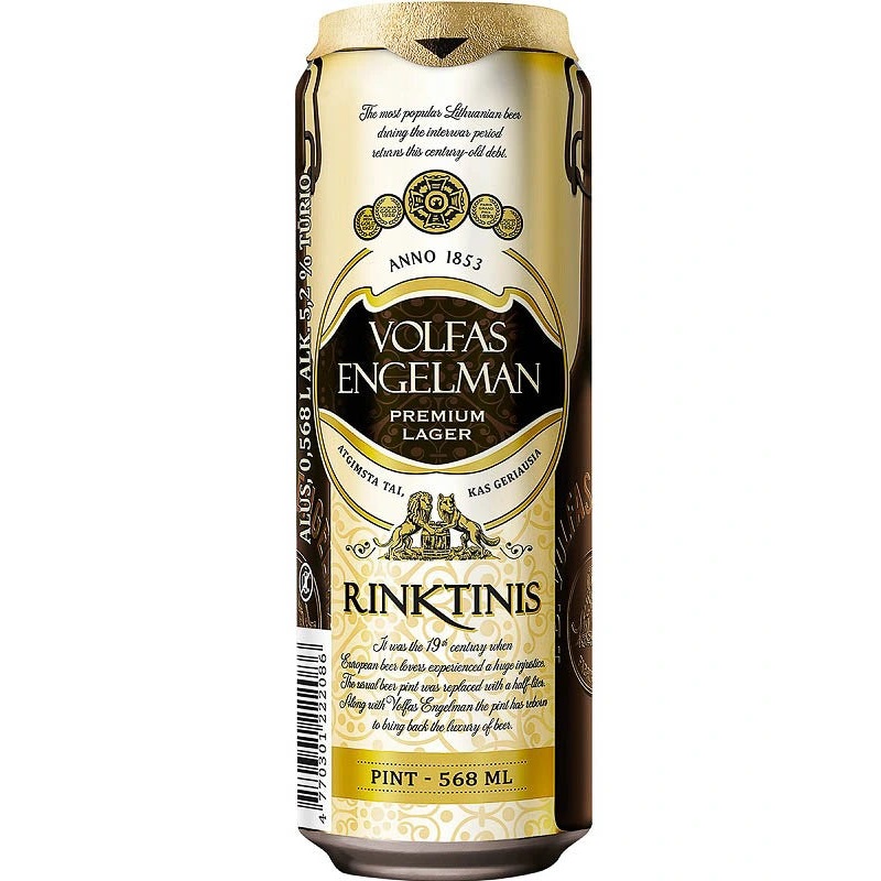 VOLFAS ENGELMAN RINKTINIS LAGER 568ML BT @ MacTaggart Ridge [1019025] 568 ml