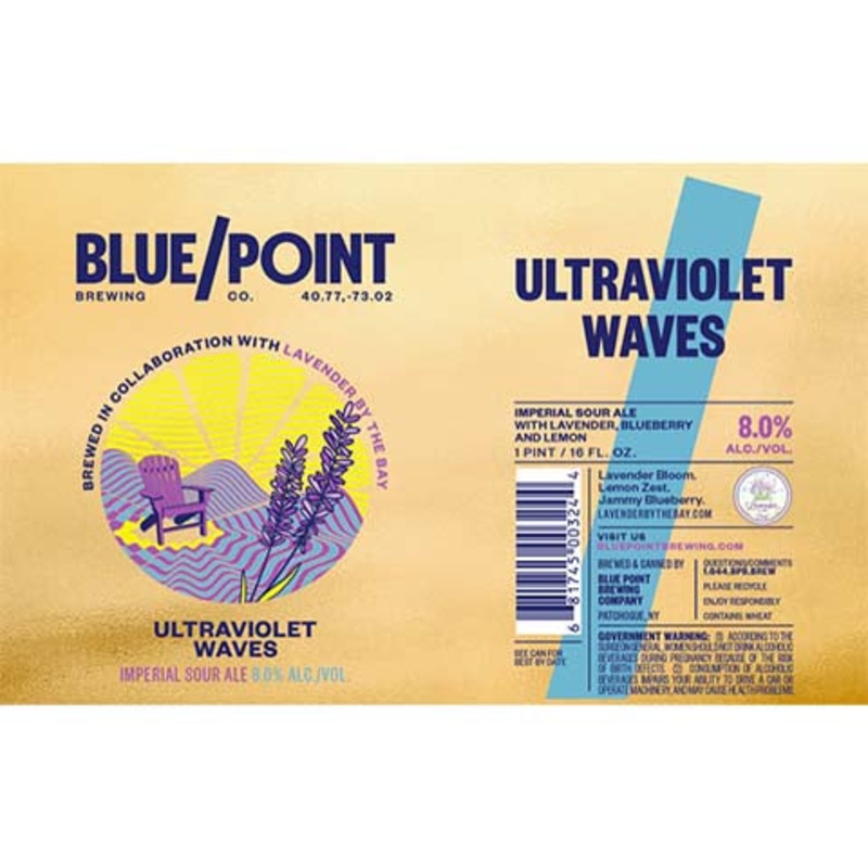 Blue Point Ultraviolet Waves Imperial Sour Ale 16OZ SINGLE CAN