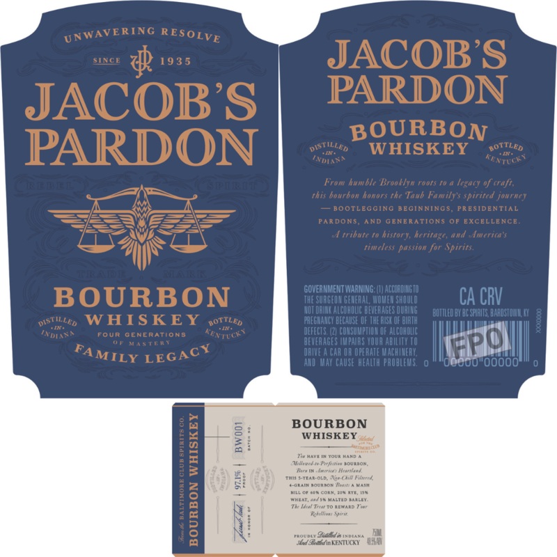 Jacobs Pardon Bourbon Whiskey Batch 001