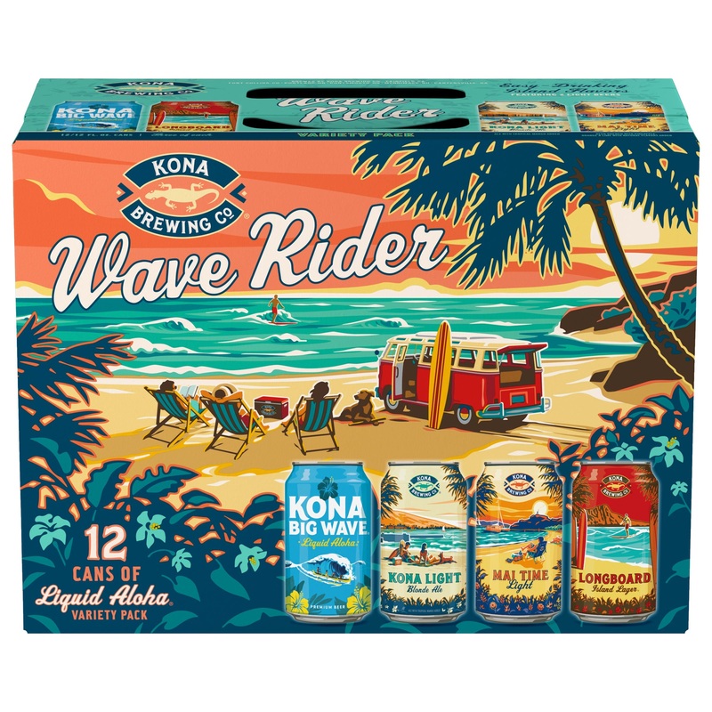Kona Wave Rider 2x 12 Pack (12 oz Cans)