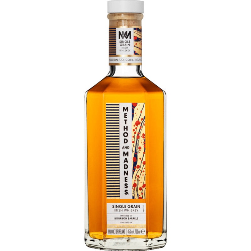 METHOD AND MADNESS SINGLE GRAIN IRISH WHISKEY MATURED IN BOURBON BARRELS FINISHED IN VIRGIN SPANISH OAK CASKS 92 750ML 750ML