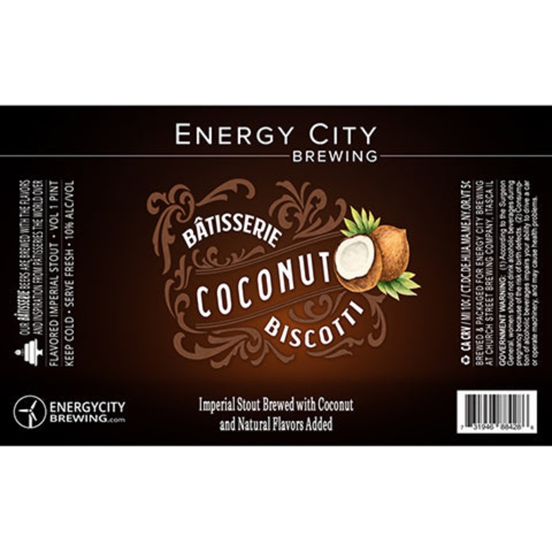 Energy City Batisserie Coconut Biscotti Imperial Stout 16OZ SINGLE CAN