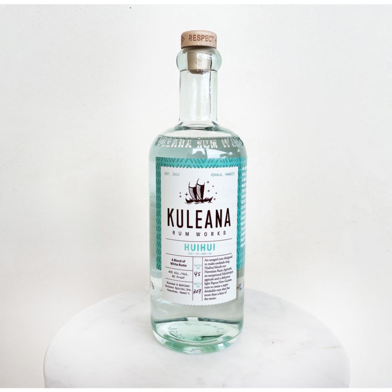 KULEANA RUM WORKS WHITE RUM HUIHUI 80 750ML 750ML
