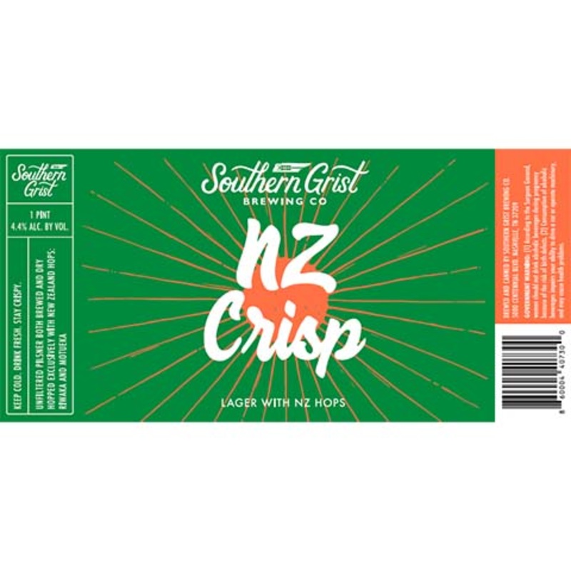 Southern Grist NZ Crisp Lager 16OZ SINGLE CAN