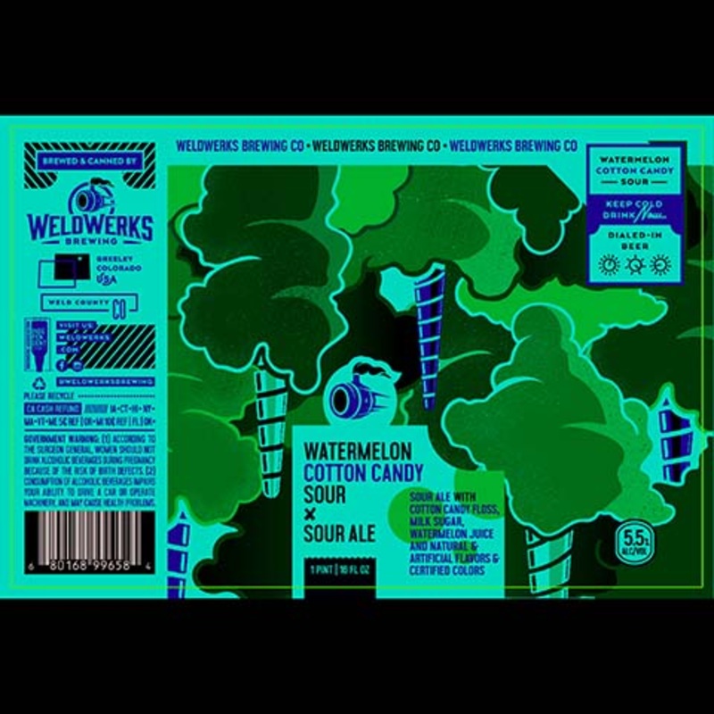 Weldwerks Watermelon Cotton Candy Sour 16OZ SINGLE CAN