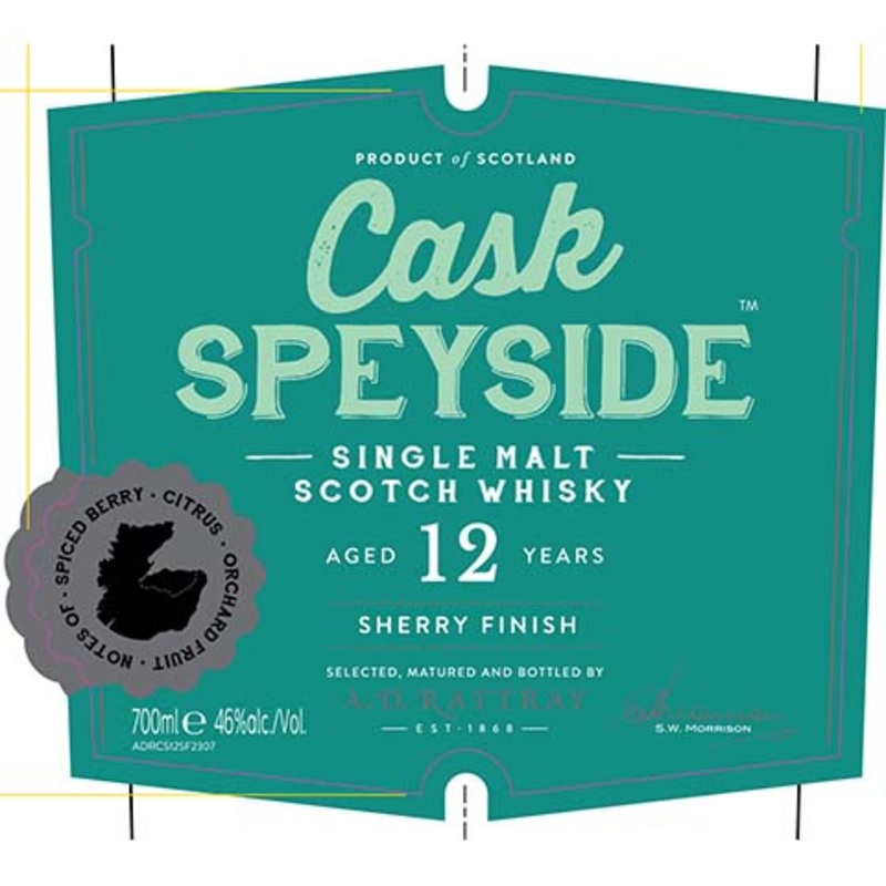 A.D. Rattray Cask Speyside Aged 12 Years Single Malt Scotch Whisky 700ML BTL