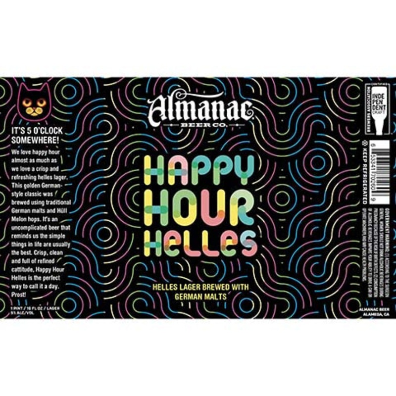 Almanac Happy Hour Helles Lager 16OZ SINGLE CAN
