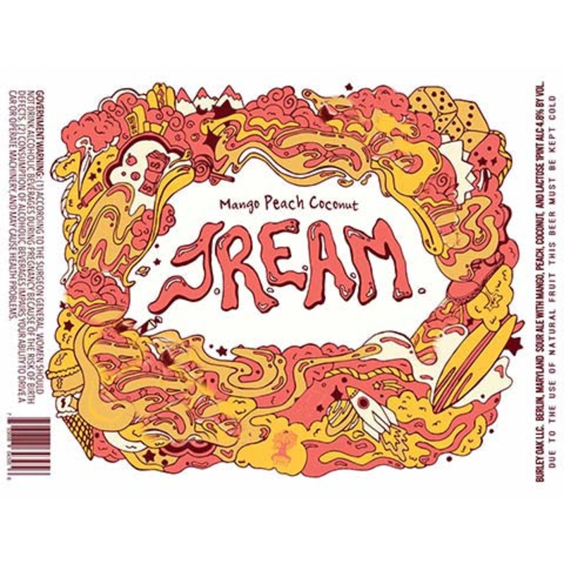 Burley Oak Mango Peach Coconut JREAM Sour 16OZ SINGLE CAN