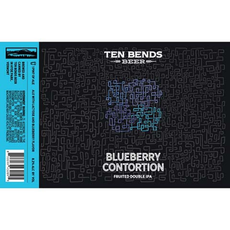 Ten Bends Blueberry Contortion Fruited DIPA 16OZ SINGLE CAN