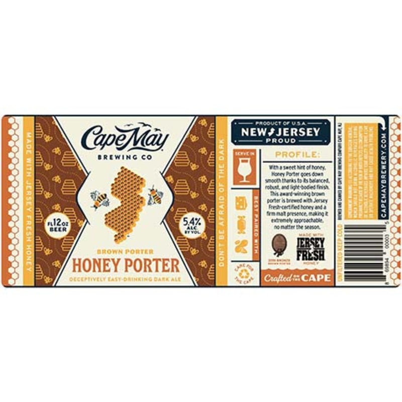 Cape May Honey Porter 12OZ SINGLE CAN
