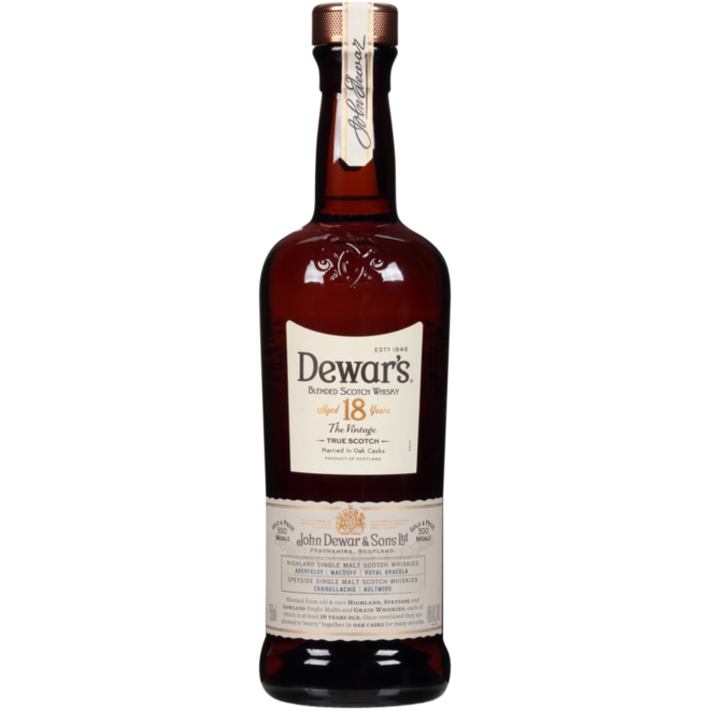 DEWAR’S BLENDED SCOTCH FOUNDER’S RESERVE 18 YR 80 750ML 750ML