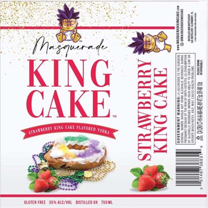 Masquerade Strawberry King Cake Vodka 750ML BTL