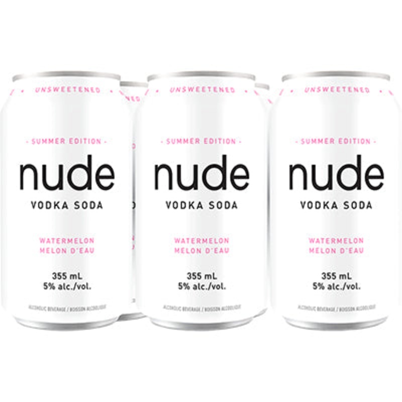 NUDE VODKA SODA WATERMELON 6 CAN