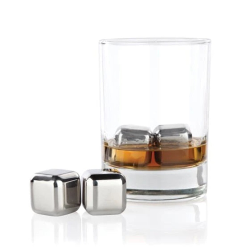VISKI GLACIER ROCKS SMALL STAINLESS STEEL CUBES 4PK @ Township [1004450] ml