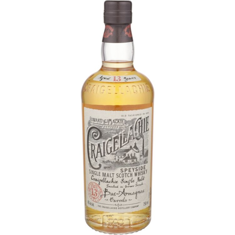 CRAIGELLACHIE SINGLE MALT SCOTCH WHISKEY BAS-ARMAGNAC BARRELS 13 YR 92 750ML 750ML