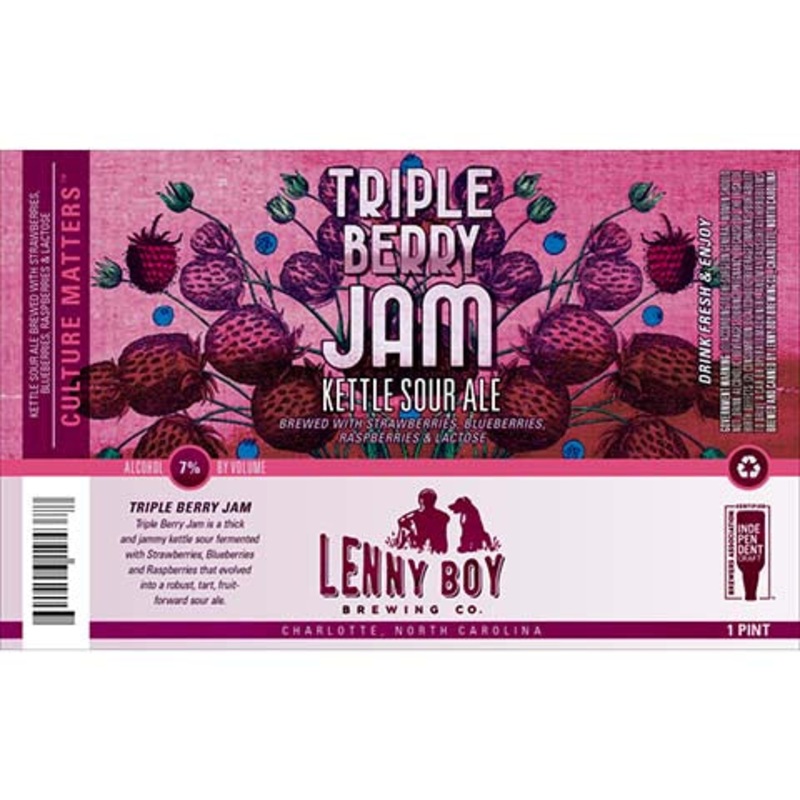 Lenny Boy Triple Berry Jam Kettle Sour Ale 16OZ SINGLE CAN
