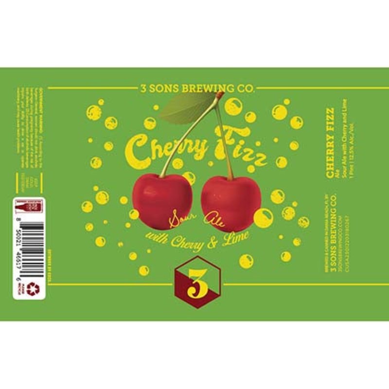 3 Sons Cherry Fizz Sour Ale 16OZ SINGLE CAN