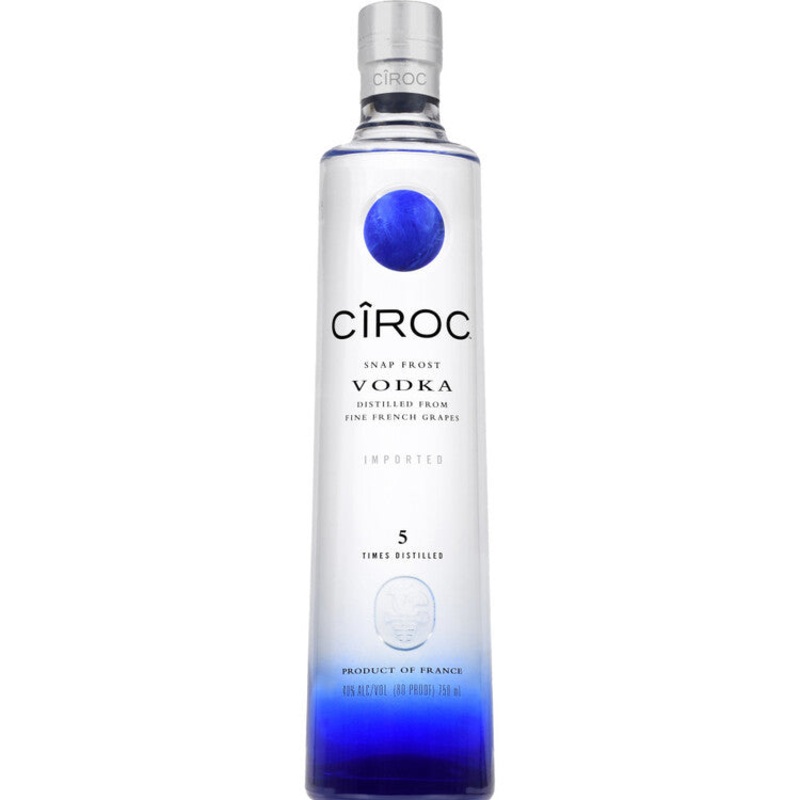 CIROC VODKA SNAP FROST 80 W/ 2 50ML FLOVORED VODKA SUMMER WATERMELON 70 & SUMMER CITRUS 70 750ML 750ML
