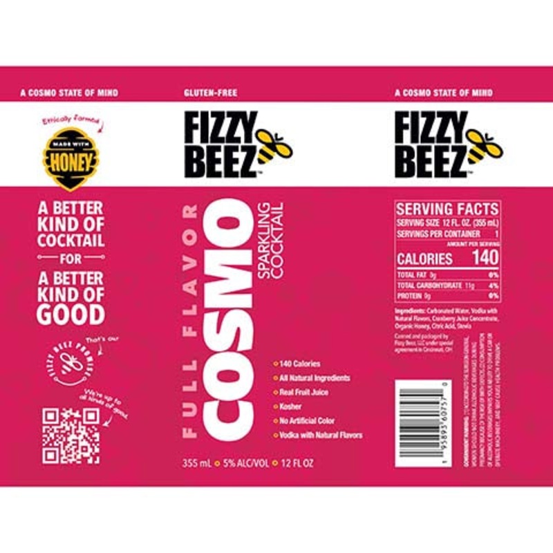 Fizzy Beez Cosmo Sparkling Cocktail 12OZ SINGLE CAN