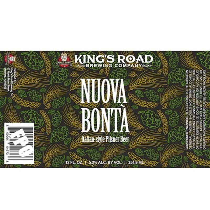 King’s Road Nuova Bonta Pilsner 12OZ SINGLE CAN