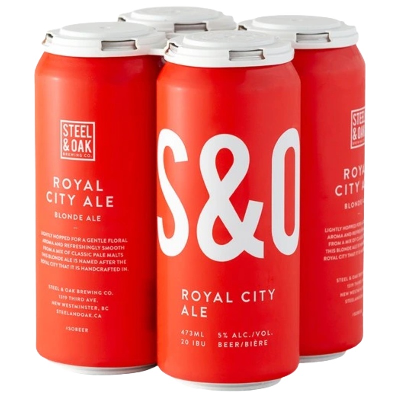 STEEL & OAK ROYAL CIY BLONDE ALE 473ML 4PK CAN @ Kelowna [1050815] 1892 ml