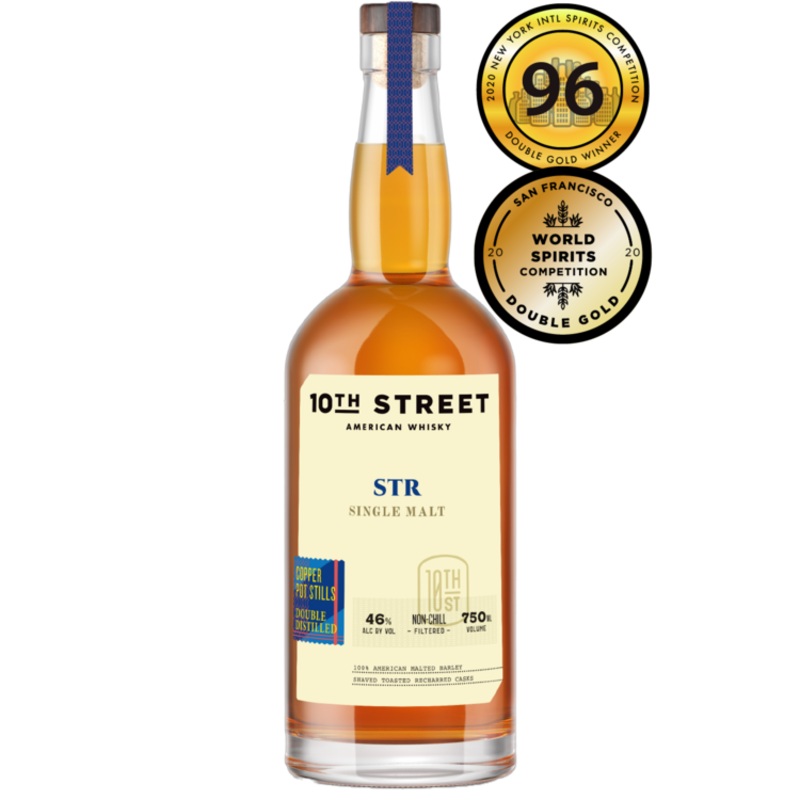 10TH STREET AMERICAN WHISKEY SINGLE MALT STR 92 750ML 750ML