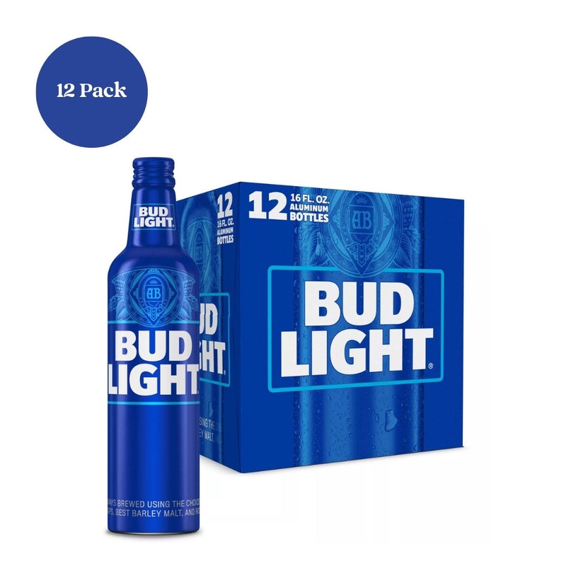 Bud Light Beer 12pk 16 fl oz Aluminum Bottles