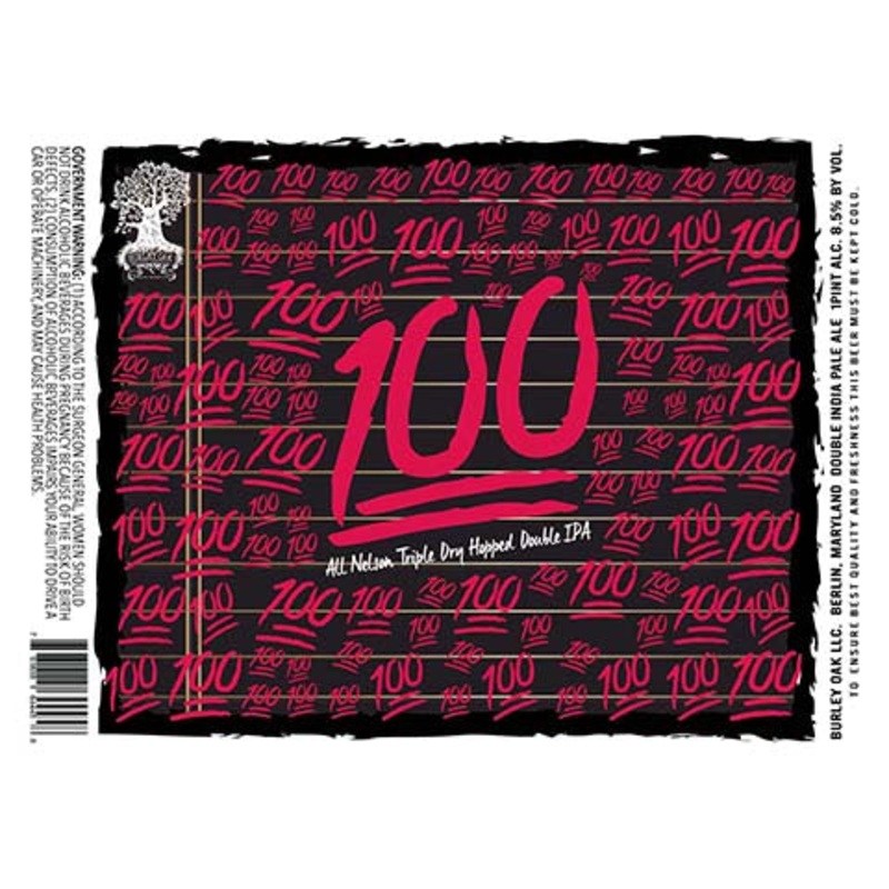 Burley Oak 100 DIPA 16OZ SINGLE CAN
