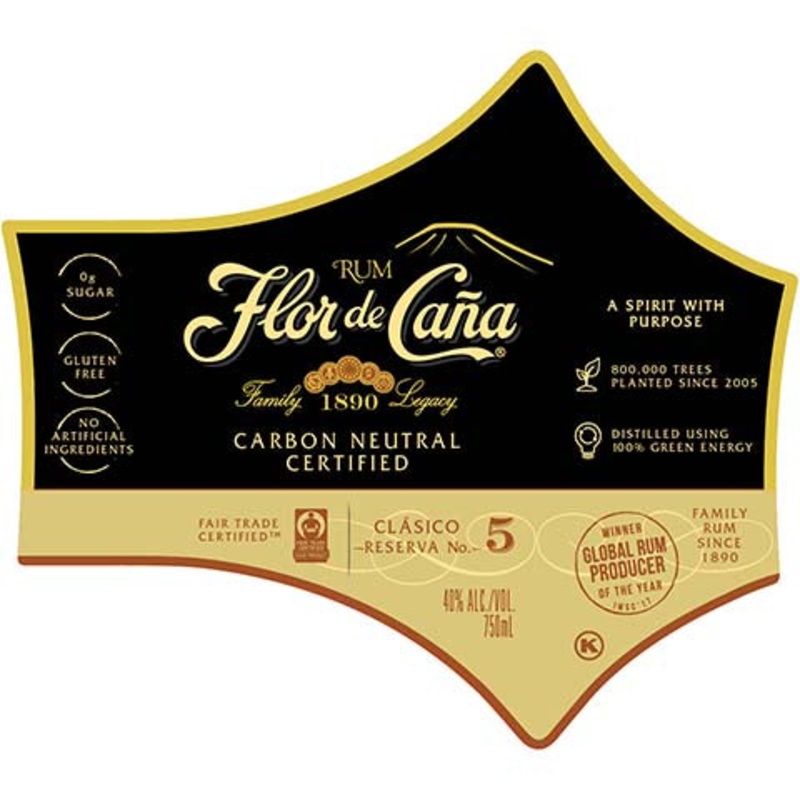 Flor de Cana Clasico Reserva No. 5 Rum 750ML BTL