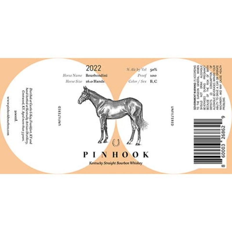 Pinhook Kentucky Straight Bourbon Whiskey Bourbondini 2022 750ML BTL
