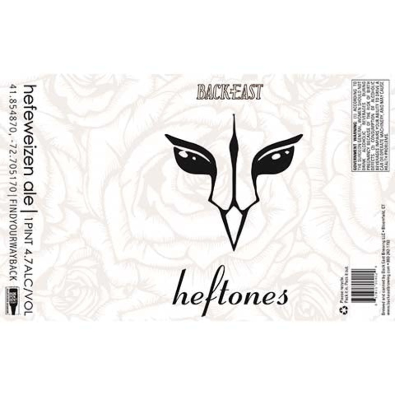 Back East Heftones Hefeweizen Ale 16OZ SINGLE CAN