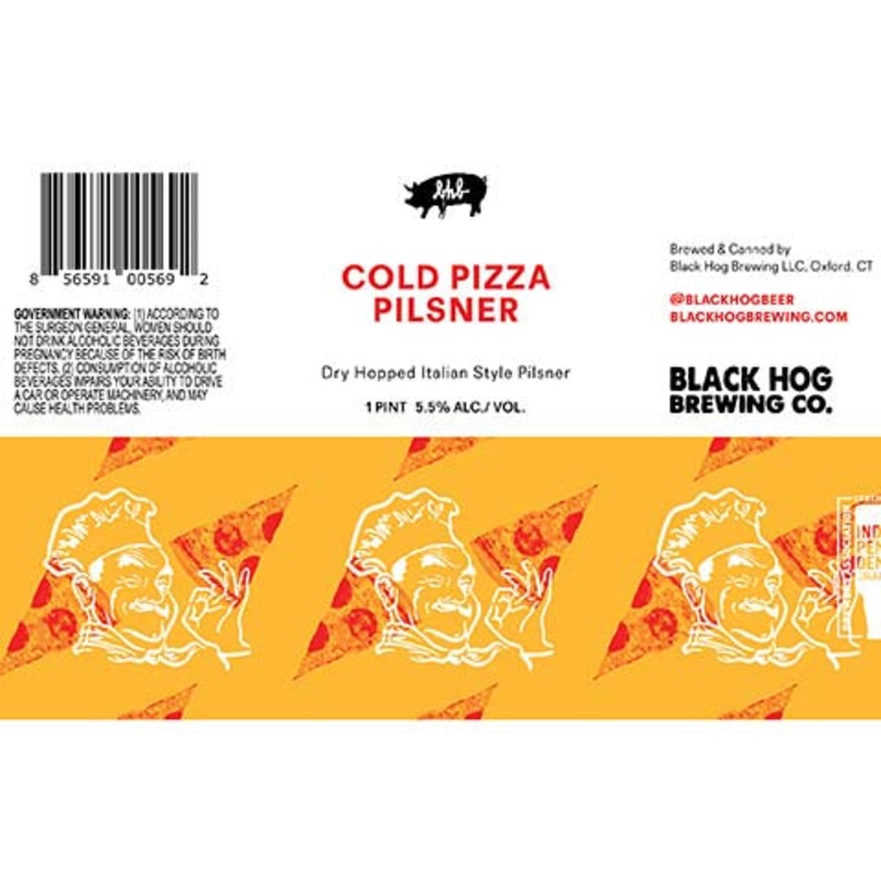 Black Hog Cold Pizza Pilsner 16OZ SINGLE CAN