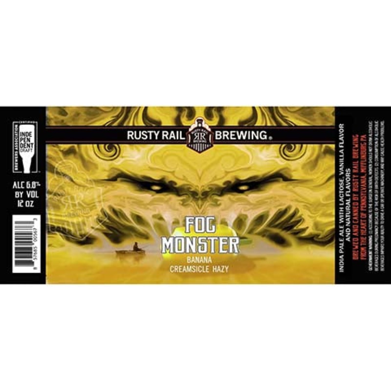 Rusty Rail Fog Monster Banana Creamsicle Hazy IPA 12OZ SINGLE CAN