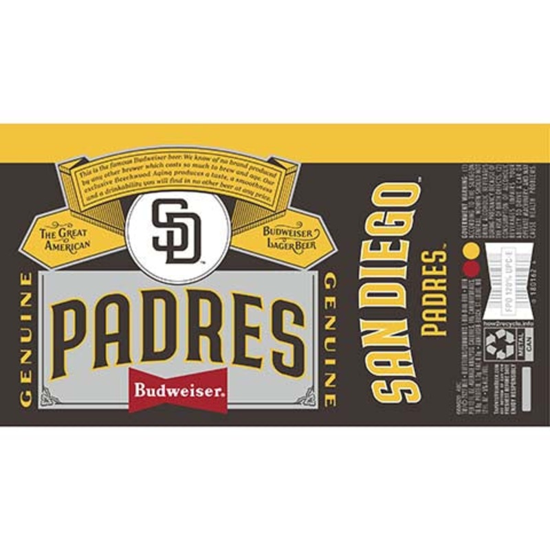 Budweiser SD Padres 12OZ SINGLE CAN