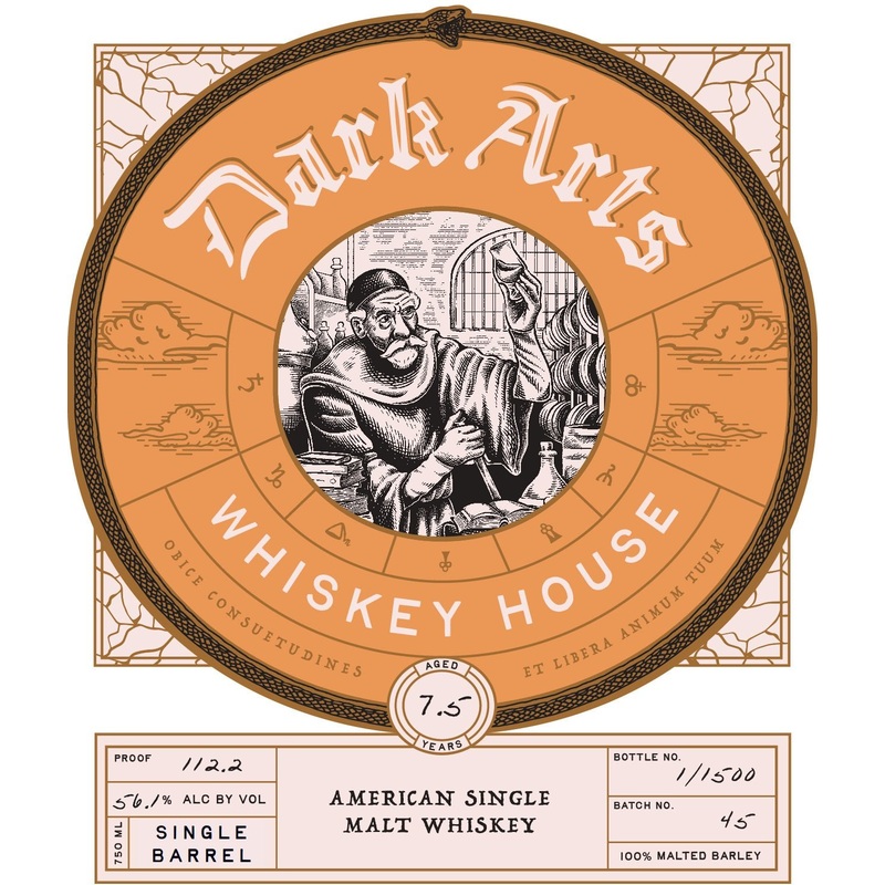 Dark Arts Whiskey House American Single Malt Whiskey Single Barrel 7.5 Years