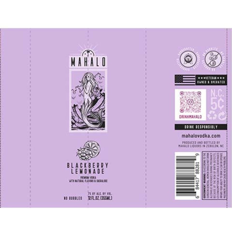 Mahalo Blackberry Lemonade 12OZ SINGLE BTL
