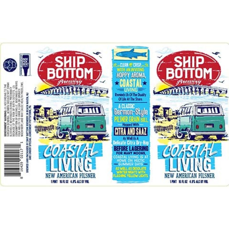 Ship Bottom Coastal Living Pilsner 16OZ SINGLE CAN