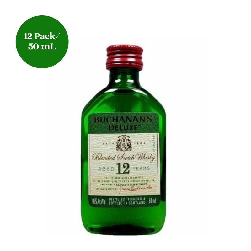 Buchanans Deluxe Blended Scotch Whiskey 12 Year 12pk 50mL Shots