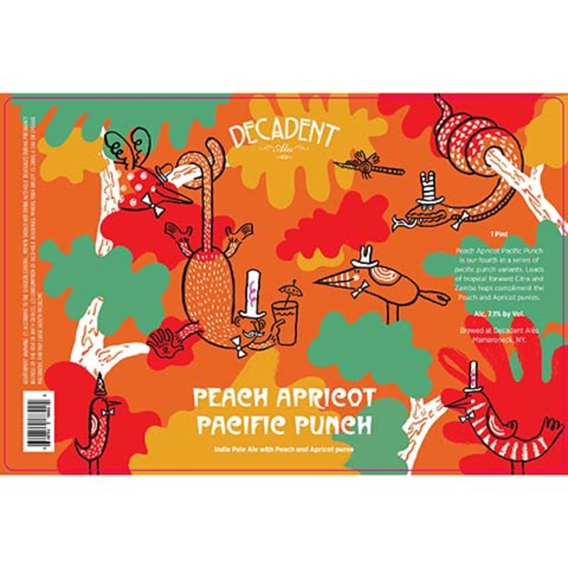 Decadent Peach Apricot Pacific Punch IPA 16OZ SINGLE CAN