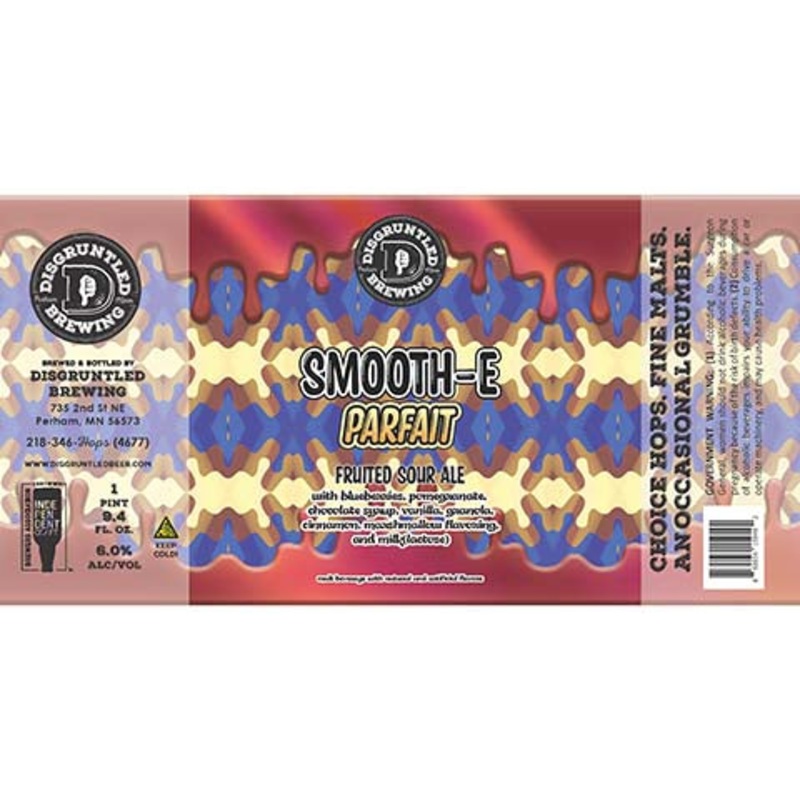 Disgruntled Smooth-e (Blueberries, Pomegranate, Chocolate, Vanilla, Cinnamon) Sour Ale 750ML-BTL