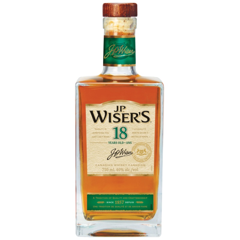 J.P. WISER’S 18 YO CANADIAN WHISKY 750 ml